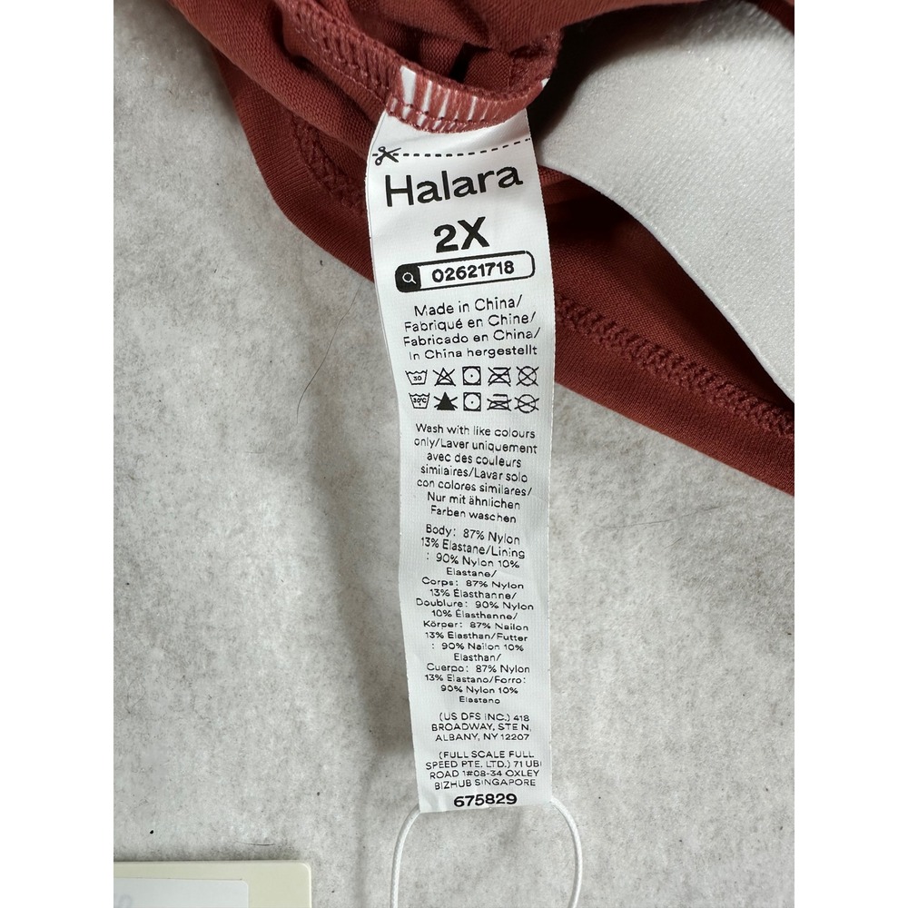 Halara Softlyzero Airy Crisscross Back Sports Bra Terracotta Red 2X NWT - Picture 4 of 5